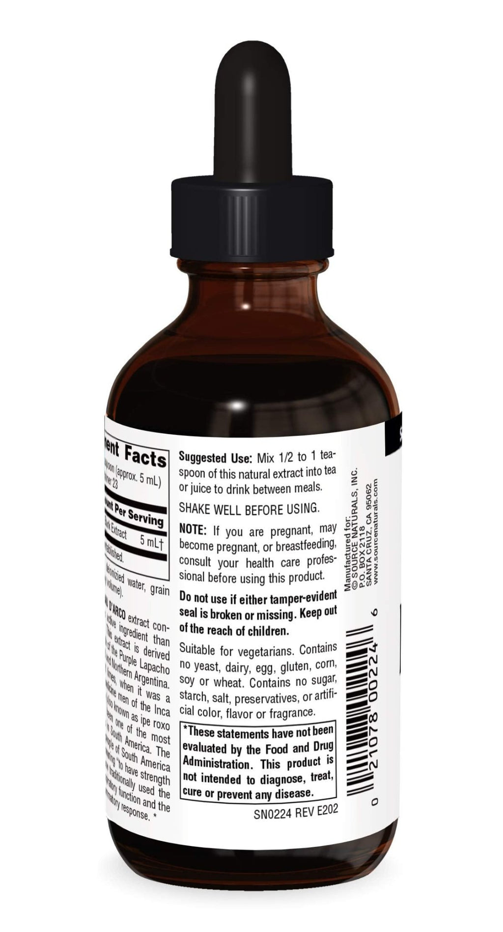 Source Naturals PAU D'Arco Liquid Extract, Support Resriotory Function and the Body's Healthy Inflammatory Response* | Dietary Supplement |1 Bottle | 4 Fluid oz. - TrustMedUSA