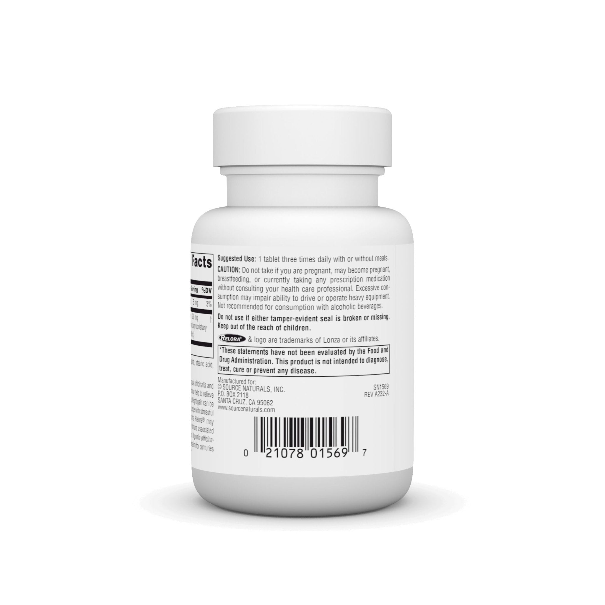 Source Naturals Relora, Promotes Healthy Eating Behavior and Muscle Relaxation Support*, 250 mg - 90 Tablets - TrustMedUSA