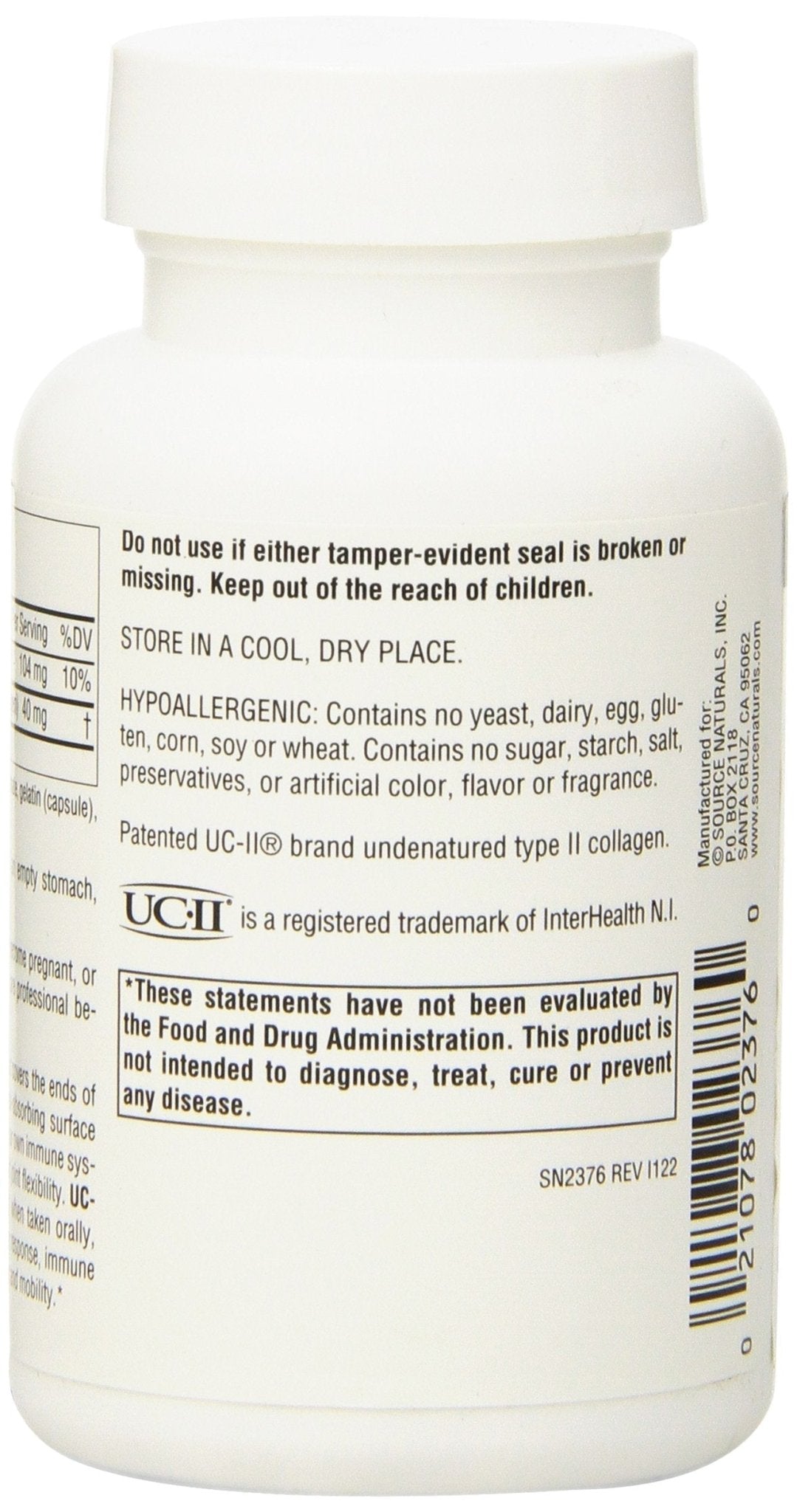 Source Naturals UC-II, Undenatured Collagen Joint Comfort - TrustMedUSA