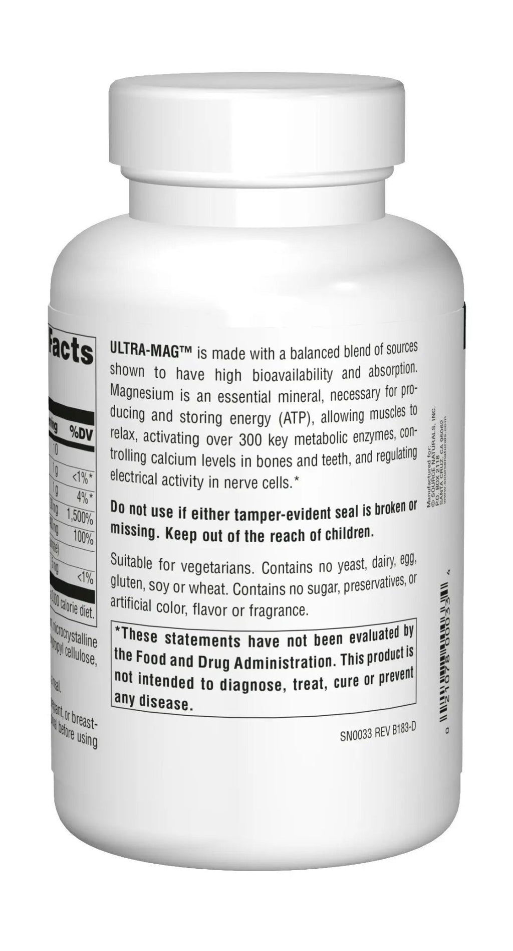 Source Naturals Ultra-Mag High-Efficiency Magnesium Complex - Maintains Muscle - TrustMedUSA
