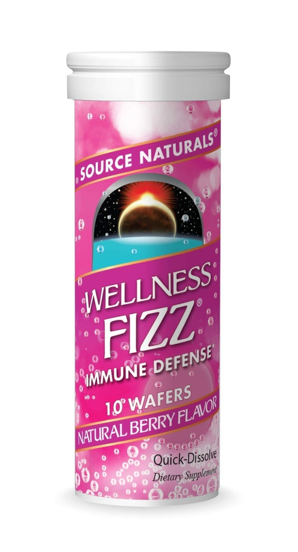 Source Naturals Wellness Fizz, Natural Berry Flavor - 10 Wafers - TrustMedUSA