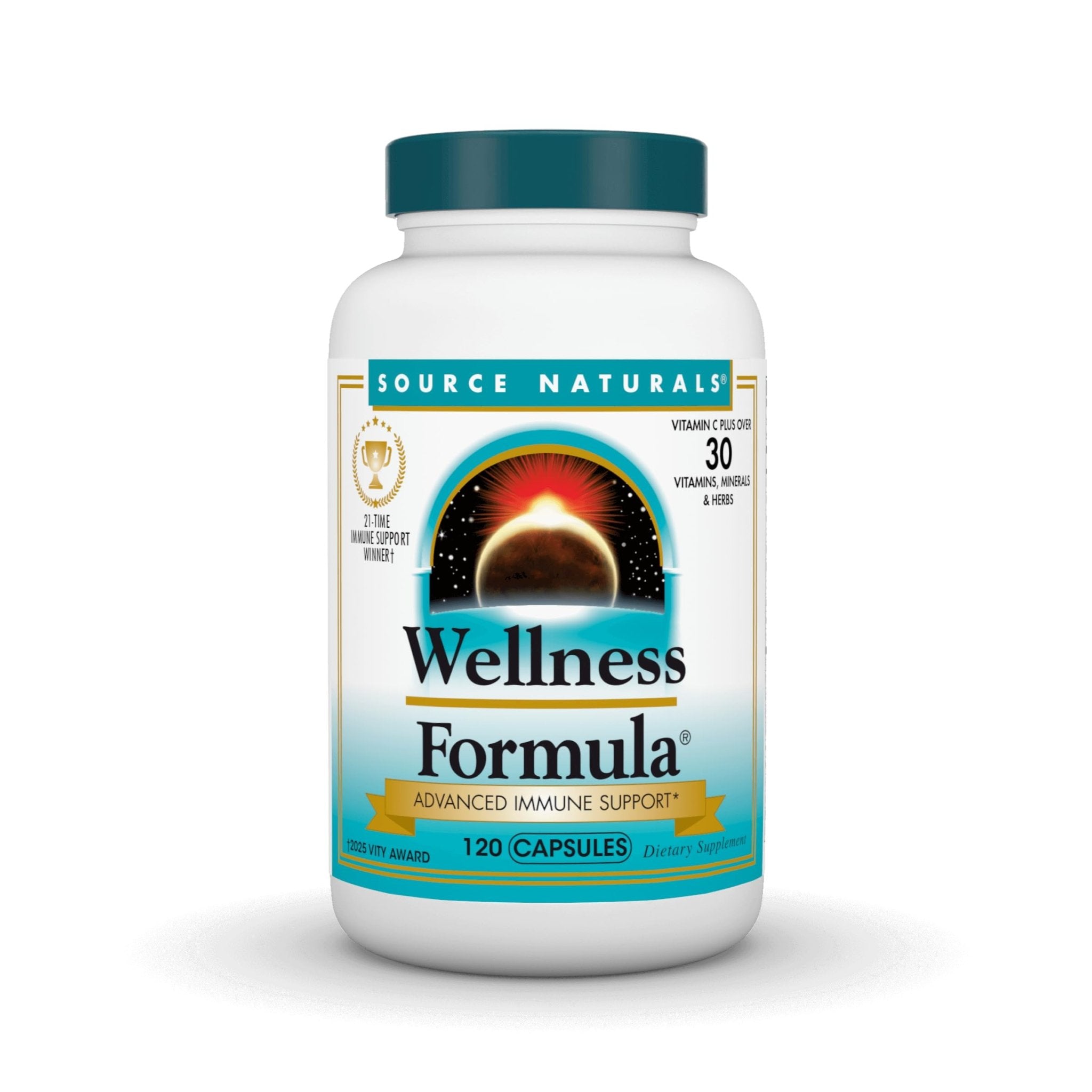 Source Naturals Wellness Formula Bio-Aligned Vitamins & Herbal Defense for Advanced Immune Support* - Dietary Supplement & Immunity Booster - 120 Capsules - TrustMedUSA