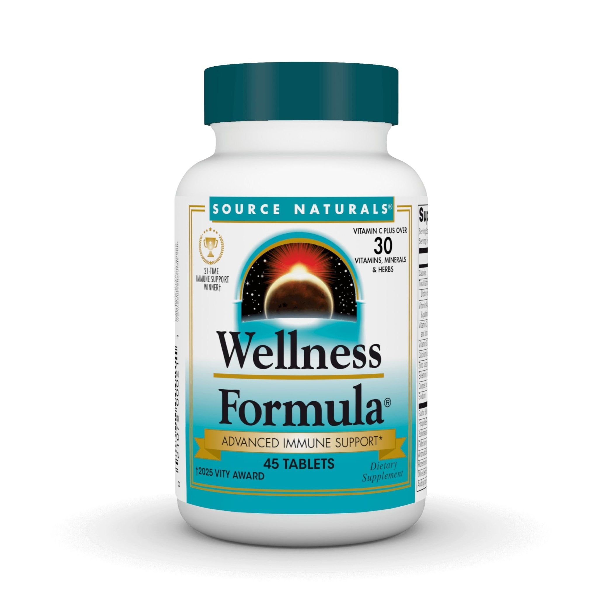 Source Naturals Wellness Formula Bio-Aligned Vitamins & Herbal Defense - Immune System Support Supplement & Immunity Booster - 45 Tablets - TrustMedUSA