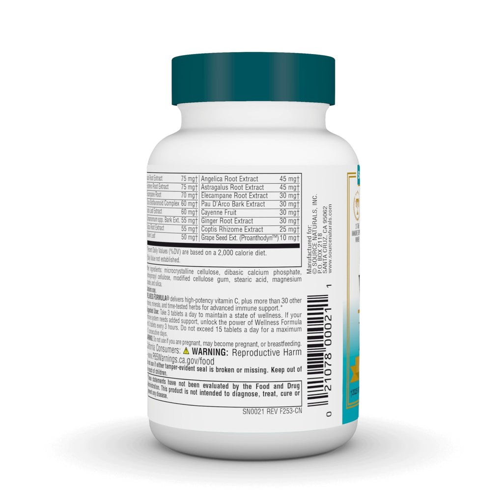 Source Naturals Wellness Formula Bio-Aligned Vitamins & Herbal Defense - Immune System Support Supplement & Immunity Booster - 45 Tablets - TrustMedUSA