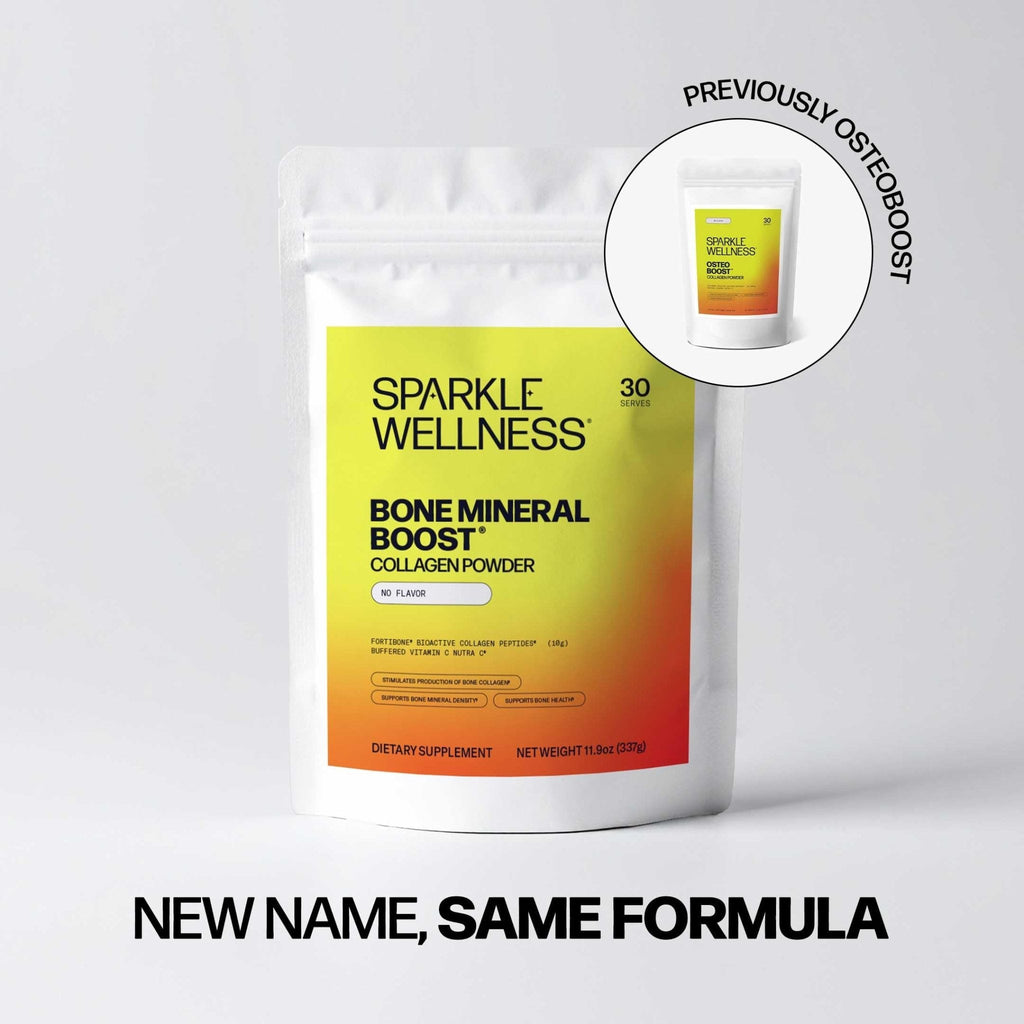 Sparkle Wellness FORTIBONE Bioactive Collagen Peptides | Collagen Powder Supplement with Nutra C Buffered Vitamin C for Bone Health | Bone Mineral Boost (Mixed Berry) [30 Serves] - Maple Wellness Supplements
