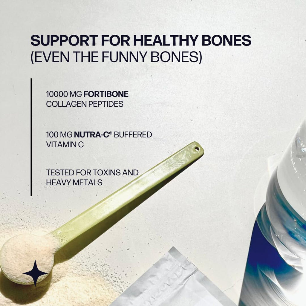 Sparkle Wellness FORTIBONE Bioactive Collagen Peptides | Collagen Powder Supplement with Nutra C Buffered Vitamin C for Bone Health | Bone Mineral Boost (Mixed Berry) [30 Serves] - Maple Wellness Supplements