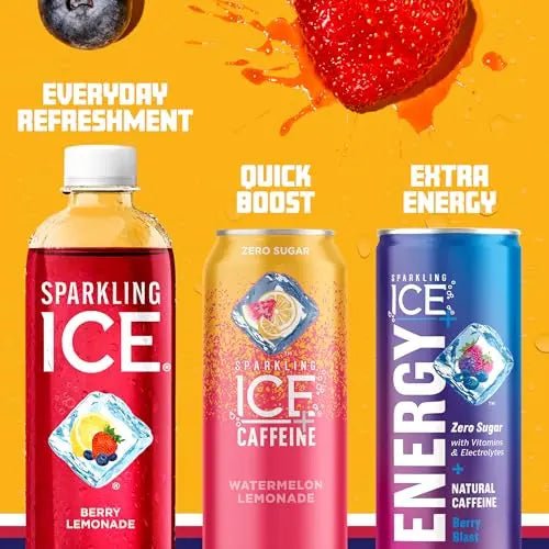 Sparkling Ice, Berry Lemonade Sparkling Water, Zero Sugar Flavored Water, with Vitamins - TrustMedUSA