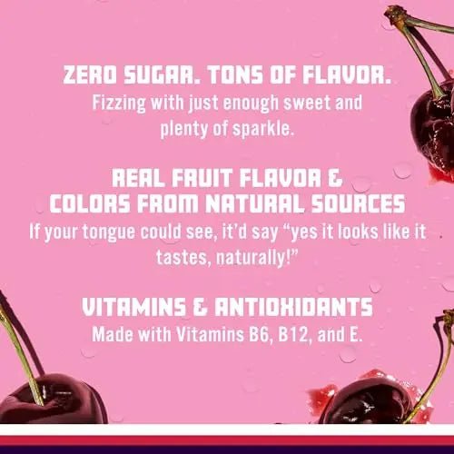 Sparkling Ice, Black Cherry Sparkling Water, Zero Sugar Flavored Water, with Vitamins - TrustMedUSA