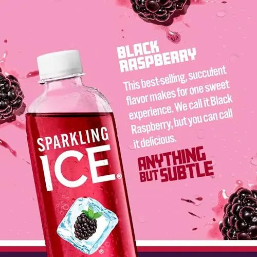Sparkling Ice, Black Raspberry Sparkling Water, Zero Sugar Flavored Water, with Vitamins - TrustMedUSA