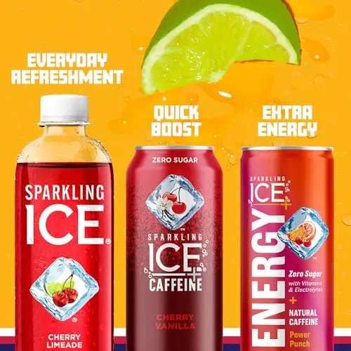 Sparkling Ice, Cherry Limeade Sparkling Water, Zero Sugar Flavored Water, with Vitamins - TrustMedUSA