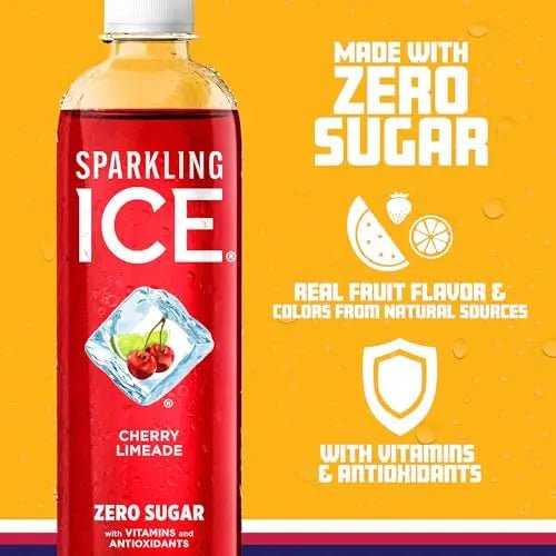 Sparkling Ice, Cherry Limeade Sparkling Water, Zero Sugar Flavored Water, with Vitamins - TrustMedUSA
