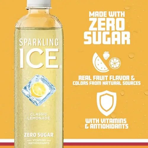 Sparkling Ice, Classic Lemonade Sparkling Water, Zero Sugar Flavored Water - TrustMedUSA