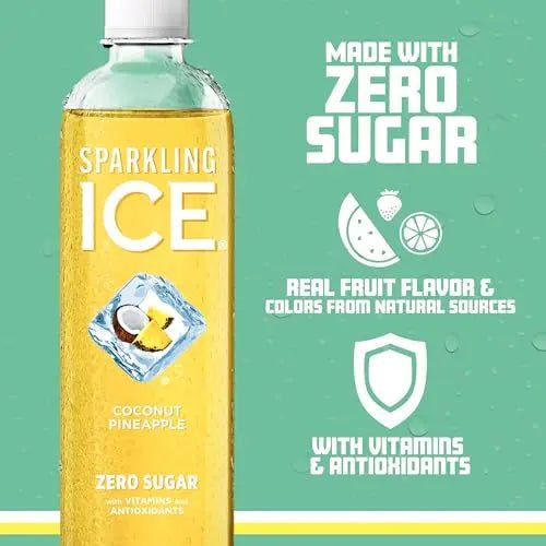 Sparkling Ice, Coconut Pineapple Sparkling Water, Zero Sugar Flavored Water, with Vitamin - TrustMedUSA