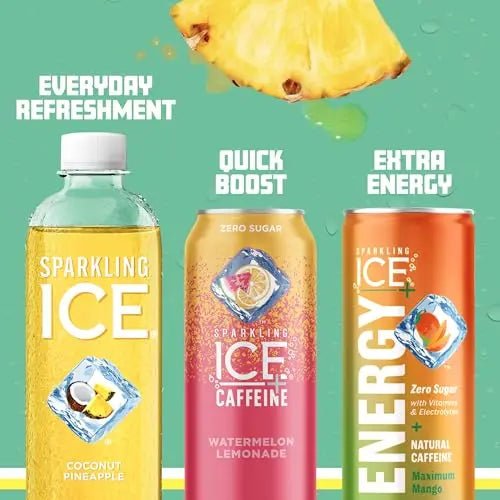 Sparkling Ice, Coconut Pineapple Sparkling Water, Zero Sugar Flavored Water, with Vitamin - TrustMedUSA
