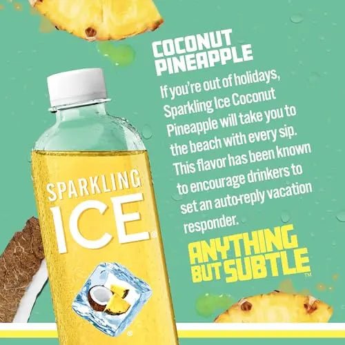 Sparkling Ice, Coconut Pineapple Sparkling Water, Zero Sugar Flavored Water, with Vitamin - TrustMedUSA