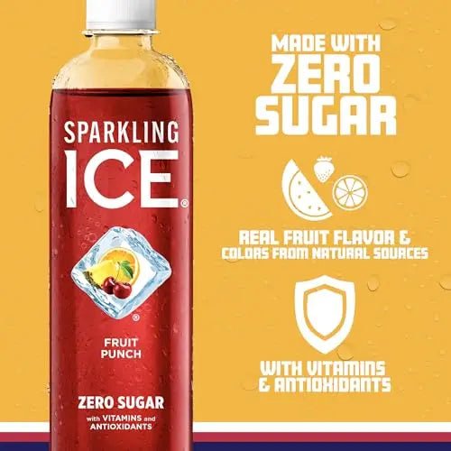 Sparkling Ice, Fruit Punch Sparkling Water, Zero Sugar Flavored Water, with Vitamins - TrustMedUSA