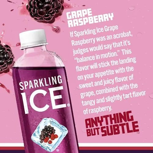 Sparkling Ice, Grape Raspberry Sparkling Water, Zero Sugar Flavored Water, with Vitamins - TrustMedUSA