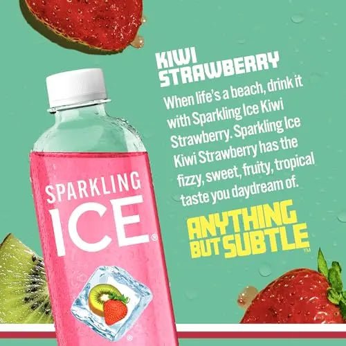 Sparkling Ice, Kiwi Strawberry Sparkling Water, Zero Sugar Flavored Water, with Antioxidant - TrustMedUSA