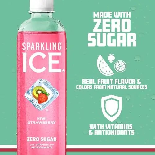 Sparkling Ice, Kiwi Strawberry Sparkling Water, Zero Sugar Flavored Water, with Antioxidant - TrustMedUSA