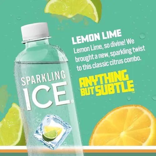 Sparkling Ice, Lemon Lime Sparkling Water, Zero Sugar Flavored Water, with Vitamins - TrustMedUSA