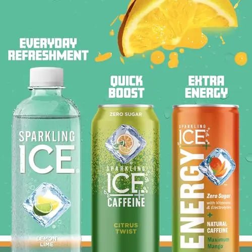 Sparkling Ice, Lemon Lime Sparkling Water, Zero Sugar Flavored Water, with Vitamins - TrustMedUSA