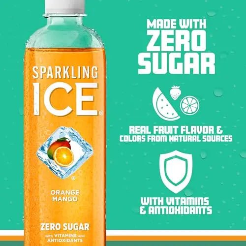 Sparkling Ice, Orange Mango Sparkling Water, Zero Sugar Flavored Water, with Vitamins - TrustMedUSA