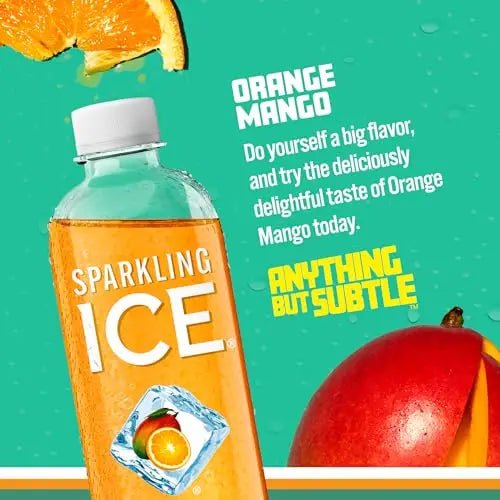 Sparkling Ice, Orange Mango Sparkling Water, Zero Sugar Flavored Water, with Vitamins - TrustMedUSA