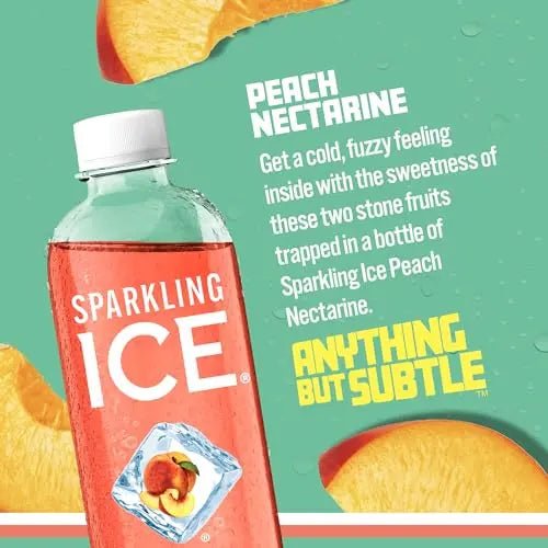 Sparkling Ice, Peach Nectarine Sparkling Water, Zero Sugar Flavored Water, with Vitamins - TrustMedUSA