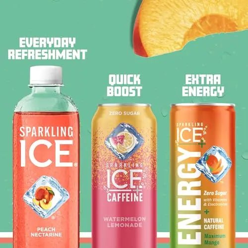Sparkling Ice, Peach Nectarine Sparkling Water, Zero Sugar Flavored Water, with Vitamins - TrustMedUSA