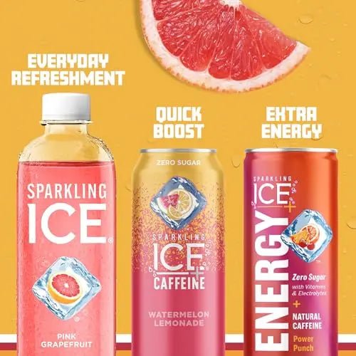 Sparkling Ice, Pink Grapefruit Sparkling Water, Zero Sugar Flavored Water, with Antioxidants - TrustMedUSA