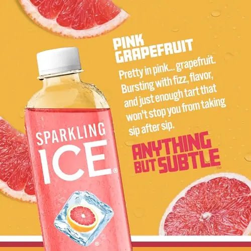 Sparkling Ice, Pink Grapefruit Sparkling Water, Zero Sugar Flavored Water, with Antioxidants - TrustMedUSA