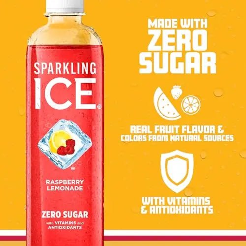 Sparkling Ice, Raspberry Lemonade Sparkling Water, Zero Sugar Flavored Water - TrustMedUSA