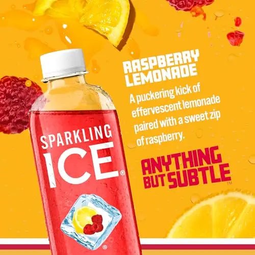 Sparkling Ice, Raspberry Lemonade Sparkling Water, Zero Sugar Flavored Water - TrustMedUSA