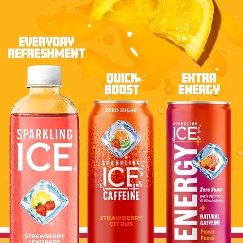 Sparkling Ice, Strawberry Lemonade Sparkling Water, Zero Sugar Flavored Water - TrustMedUSA