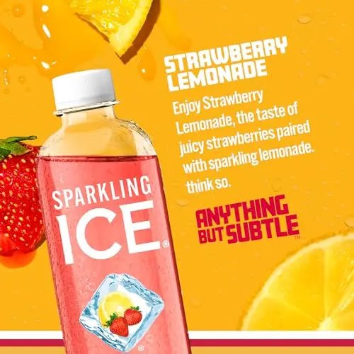 Sparkling Ice, Strawberry Lemonade Sparkling Water, Zero Sugar Flavored Water - TrustMedUSA