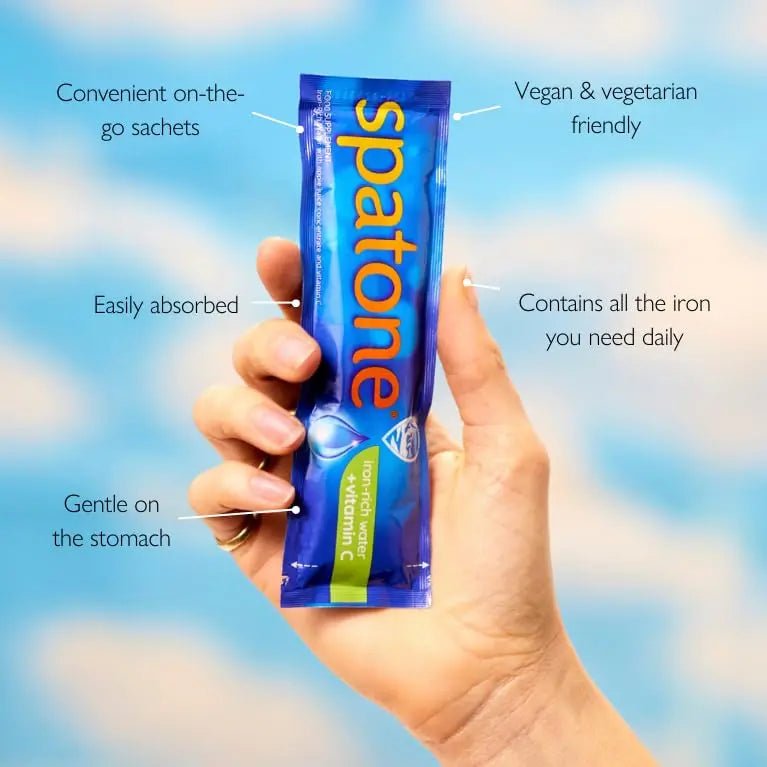 Spatone Natural Liquid Iron Supplement, Apple Flavour With Vitamin C (28 Sachets) - TrustMedUSA