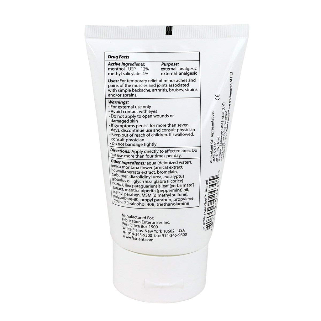SPECIAL PACK OF 3-Point Relief© ColdSpot© Pain Relief Gel 4oz Tube - TrustMedUSA