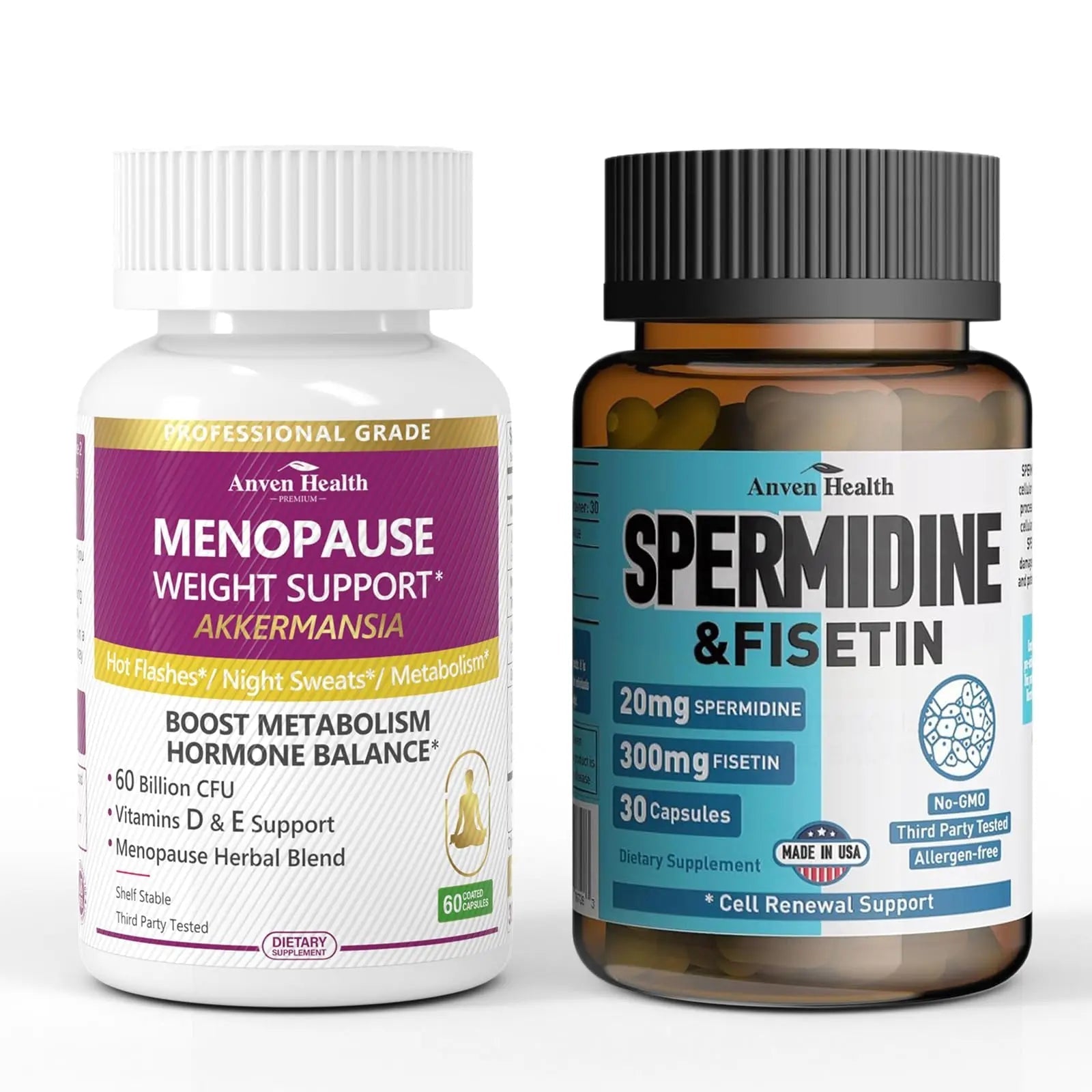 Spermidine 20mg + Fisetin 300mg + Akkermansia for Women丨Cellular Renewal, Metabolic & Gut Health - TrustMedUSA