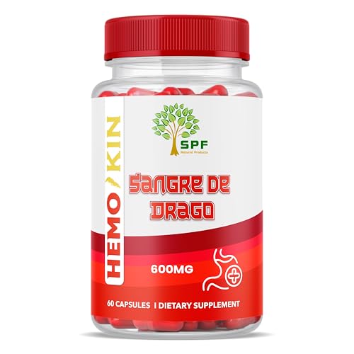 SPF Natural Products HEMOKIN with Sangre de Drago – Hemorrhoid and Fissure Relief Supplement, Helps with Itching, Swelling, Pain Relief (60 Caps) (1) - TrustMedUSA