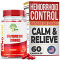 SPF Natural Products HEMOKIN with Sangre de Drago – Hemorrhoid and Fissure Relief Supplement, Helps with Itching, Swelling, Pain Relief (60 Caps) (1) - TrustMedUSA