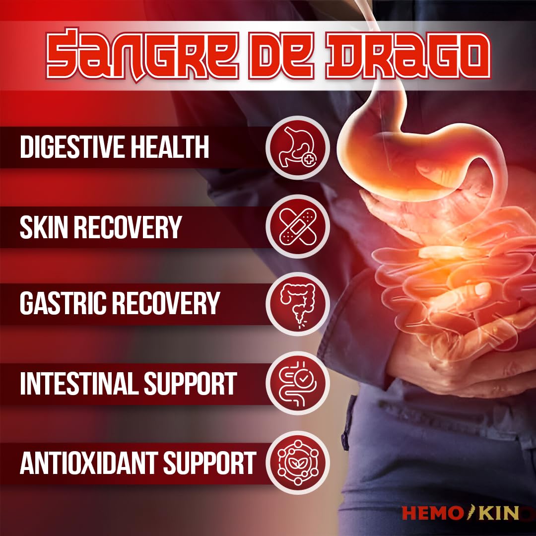 SPF Natural Products HEMOKIN with Sangre de Drago – Hemorrhoid and Fissure Relief Supplement, Helps with Itching, Swelling, Pain Relief (60 Caps) (1) - TrustMedUSA