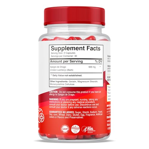 SPF Natural Products HEMOKIN with Sangre de Drago – Hemorrhoid and Fissure Relief Supplement, Helps with Itching, Swelling, Pain Relief (60 Caps) (1) - TrustMedUSA