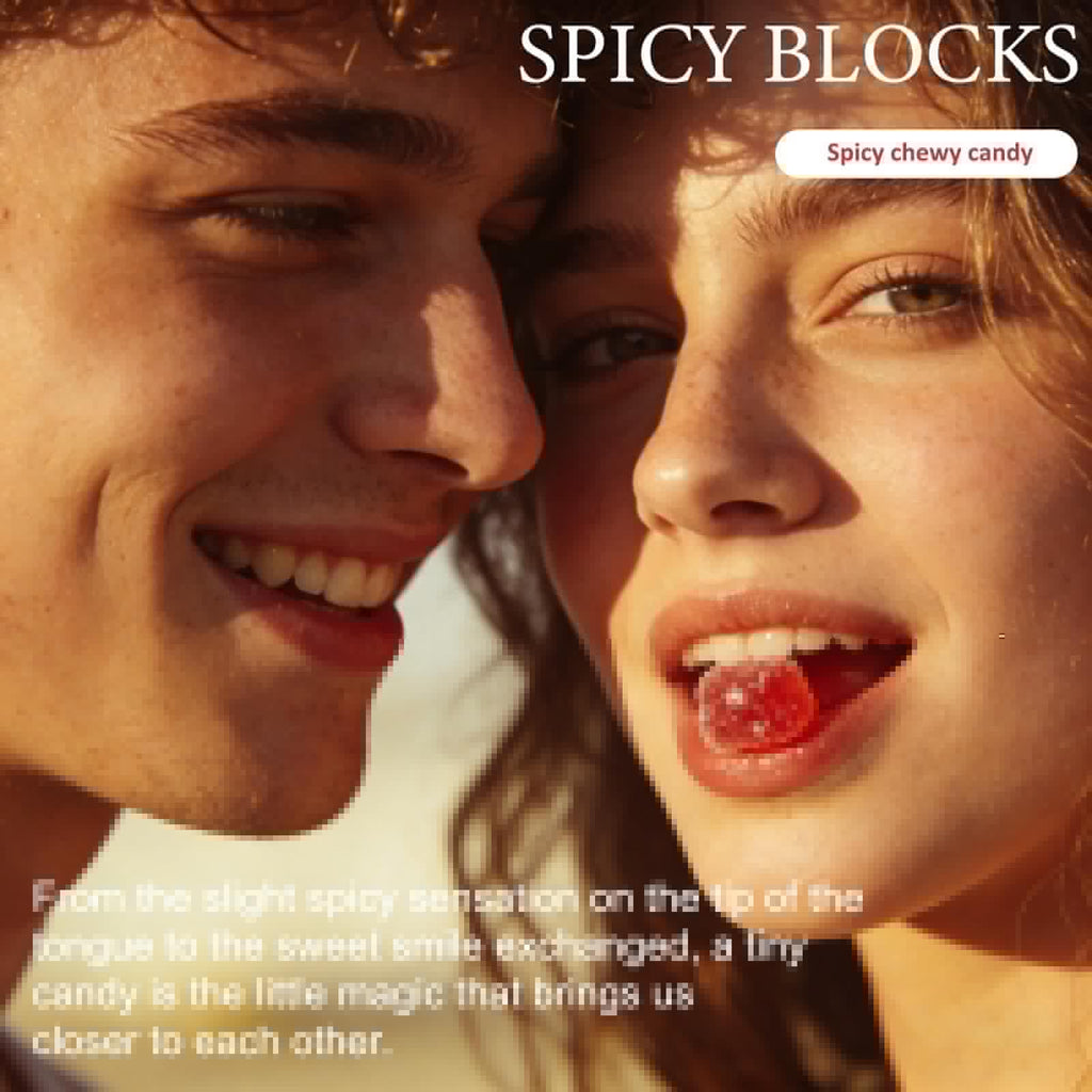 Spicy Blocks for Couples-with Chili Pepper , Maca Root & Epimedium Extract | Supports Emotional Warmth & Daily Comfort | Peach Flavor, Mild Spicy Kick, Vegan-Friendly, No Artificial Additives (1) - TrustMedUSA