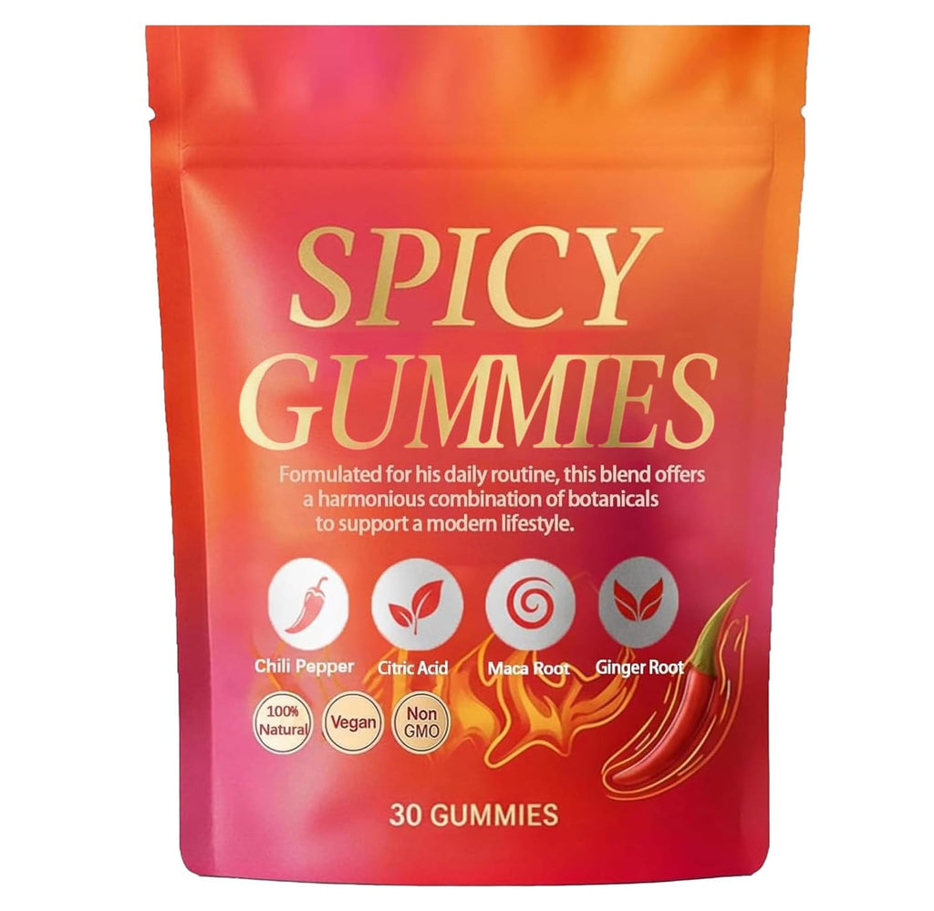 Spicy Square Gummy, Hot Peach Gummies – Natural Chili Flavor, 30 Gummies - TrustMedUSA