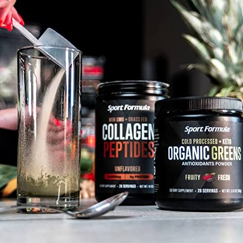 Sport Formula 99 Organic Greens Superfood Powder, Cold Pressed Vegan and Keto Powder, Non-GMO, Low Calorie Daily Green Juice Powder - TrustMedUSA
