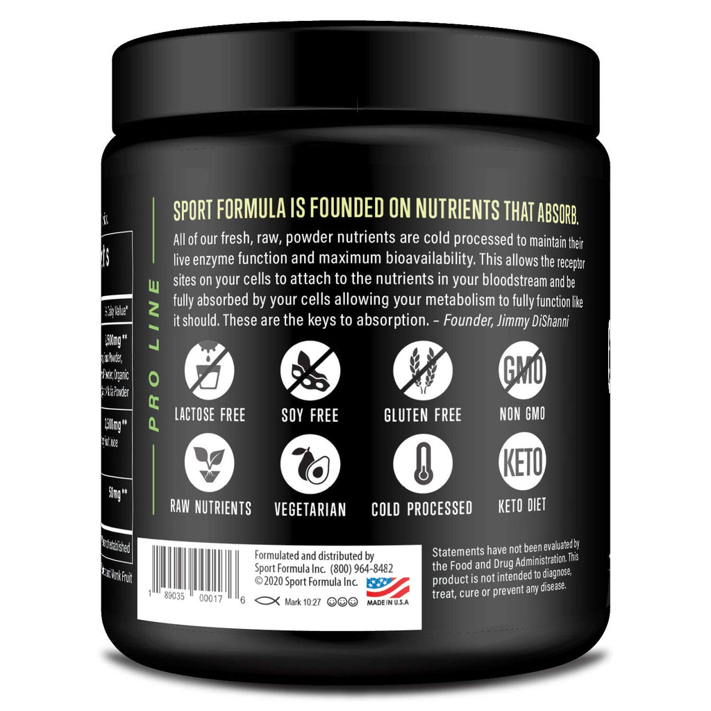 Sport Formula 99 Organic Greens Superfood Powder, Cold Pressed Vegan and Keto Powder, Non-GMO, Low Calorie Daily Green Juice Powder - TrustMedUSA