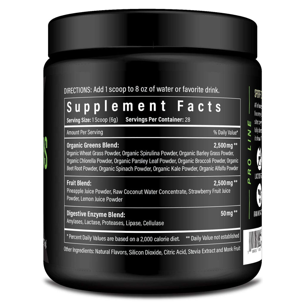 Sport Formula 99 Organic Greens Superfood Powder, Cold Pressed Vegan and Keto Powder, Non-GMO, Low Calorie Daily Green Juice Powder - TrustMedUSA