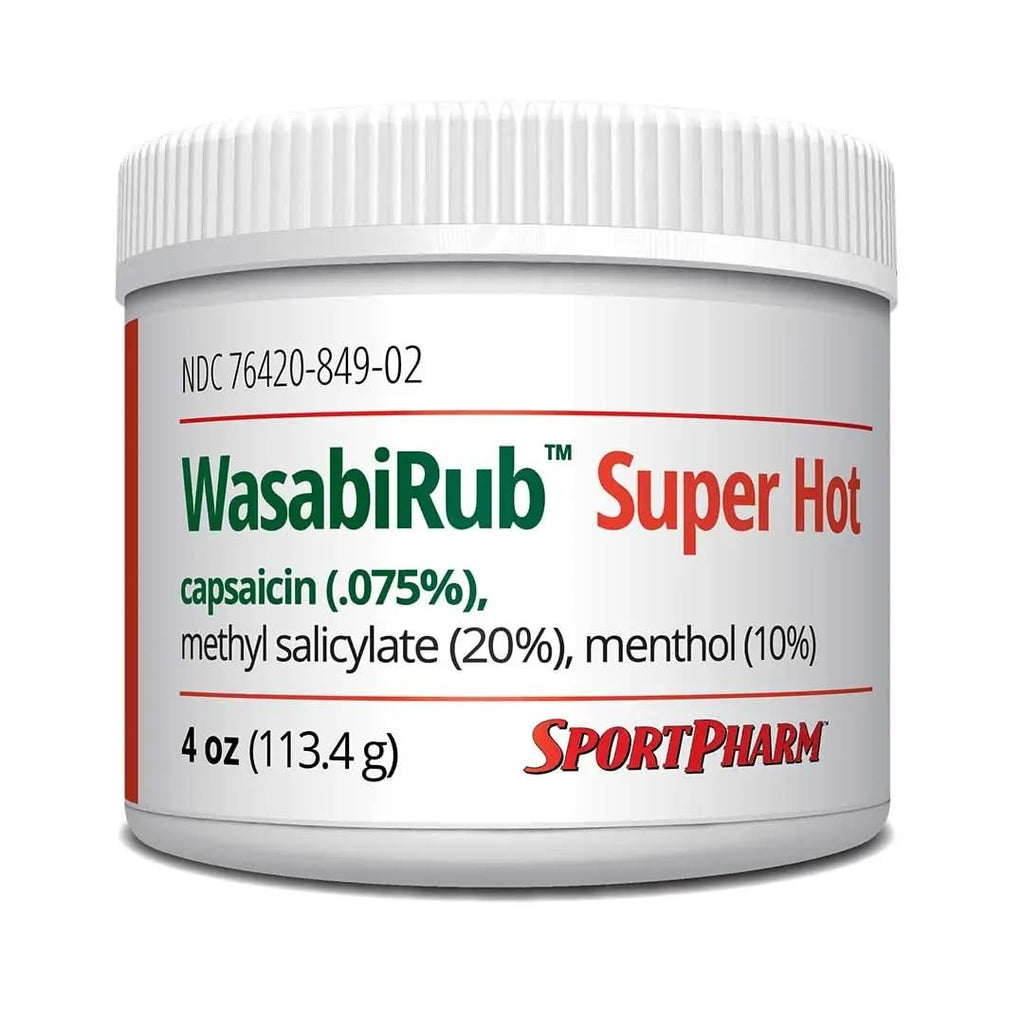 SportPharm WasabiRub Super Hot Sports Topical Pain Relief Gel - TrustMedUSA