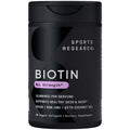 Sports Research® Biotin 10,000mcg with Organic Coconut Oil - Biotin (Vitamin B7) for Healthy Skin and Hair Support* - for Women and Men - Vegan, Non-GMO, Gluten & Soy-Free - 30 Veggie Softgels - Maple Wellness Supplements