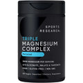 Sports Research® Chelated Triple Magnesium Complex with Glycinate, Taurinate & Malate (Chelamax®) for Enhanced Bioavailability* - 300 mg per Serving, Non-GMO, Certified Vegan, 120 Veggie Capsules - TrustMedUSA